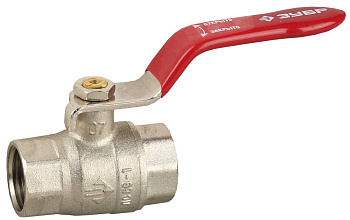 Кран шаровой 5/4" полнопроходной "мама-мама", ручка, никелированная латунь ЗУБР