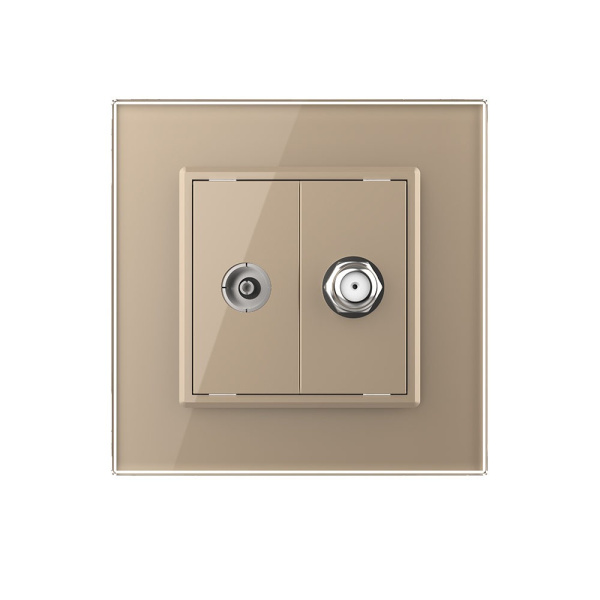 Розетка ТВ/Спутниковая SAT Золотая Livolo Розетка ТВ/Спутниковая SAT Золотая Livolo