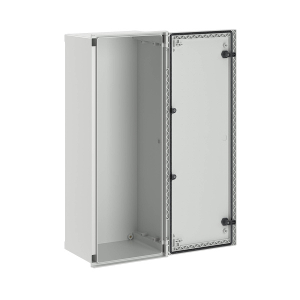 Цельный навесной шкаф из фибергласа без МП со сплошной дверью 800х300х230 (ВхШхГ) мм DKC