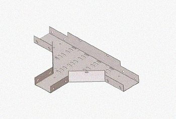 Лоток тройниковый замковый перфорированный ОТЗ 300х110 УТ1,5, горячее цинкование, S1,5