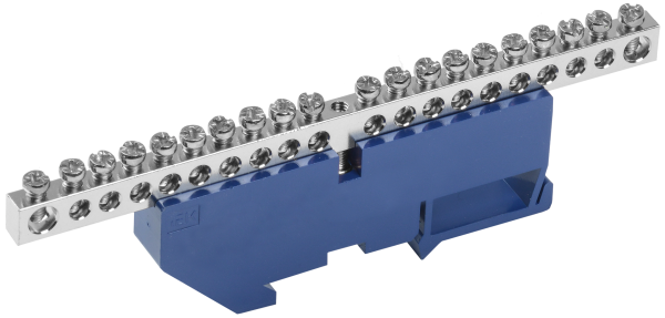 Шина N "ноль" на DIN-изоляторе с никелевым покрытием ШНИ-6х9-20-Д-С IEK