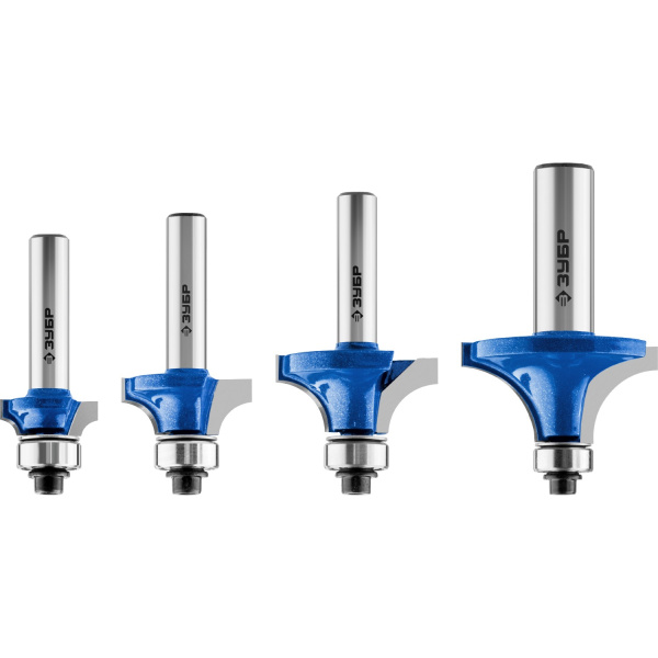 4шт, набор профильных фрез по дереву (B) ЗУБР