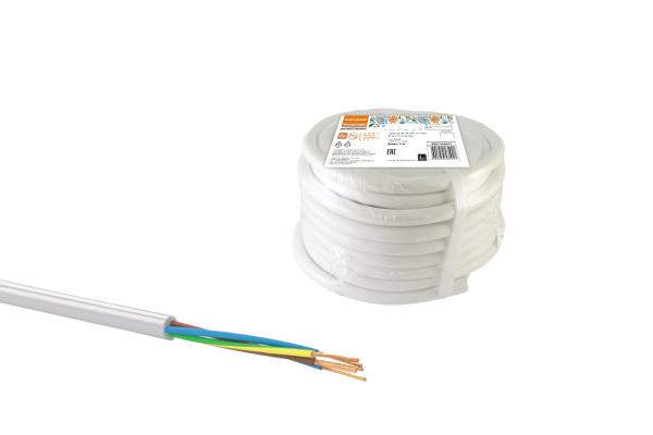 Провод ПВСмб 5х0,75 (10м), белый Народный