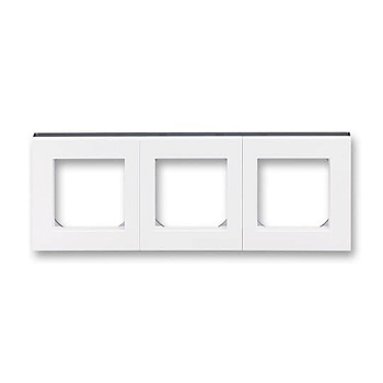 Levit Рамка горизонт/вертик 3 пост . белый/дымчатый чёрный IP20 ABB