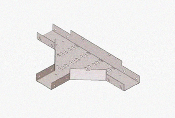 Лоток тройниковый замковый перфорированный ОТЗ 50х50 УТ1,5, горячее цинкование S1,5