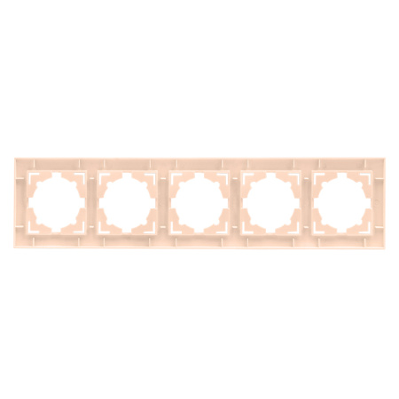 Валенсия Рамка 5-местная кремовая EKF