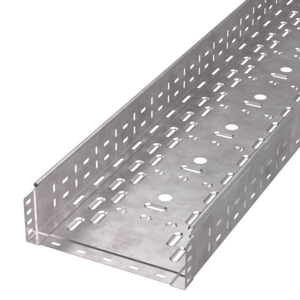 Лоток перфорированный Стандарт HDZ 300х100х3000 (0,8 мм) (6 м/уп) Промрукав