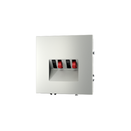 Розетка акустическая встраиваемая Voltum S70 4-местная, (сталь)