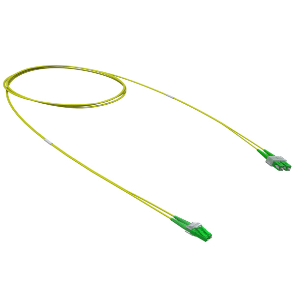 Оптический коммутационный шнур переходной Duplex LC-UPC/SC-APC, 9/125 OS2, 1 м DKC