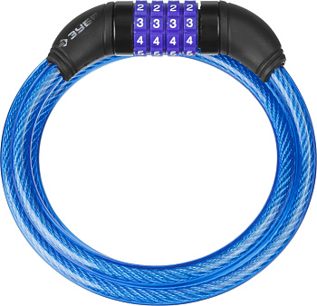 Замок "Профессионал", тросовый, кодовый, с изменяемым кодом, длина троса - 1200мм, d 10мм ЗУБР
