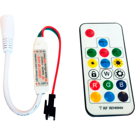 Контроллер с пультом SP104e 2048 пикс. 5-24v (19 программ, 328 комбинаций) Giant4