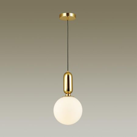 Подвес E27 1*40W (тип лампы СВЕЧА ) 220V OKIA золотой/белый ODEON LIGHT