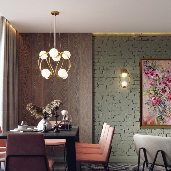 Бра G9 2*40W SLOTA золотой/белый ODEON LIGHT