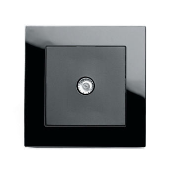 Розетка телевизионная 1-местная, STEKKER, GLS00-7008-05, 75 Ом, 5-862МГц, серия Катрин, черный Розетка телевизионная 1-местная, STEKKER, GLS00-7008-05, 75 Ом, 5-862МГц, серия Катрин, черный