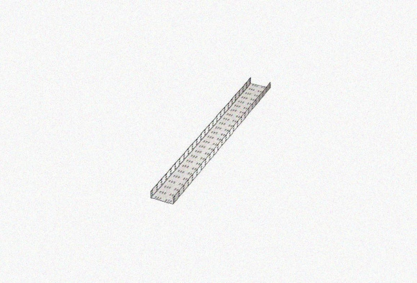 Лоток замковый перфорированный ЛМЗ 400х60х2000 УТ1,5, горячее цинкование, S1,5