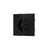 Розетка встраиваемая Voltum S70 с заземлением 16А, (черный матовый)