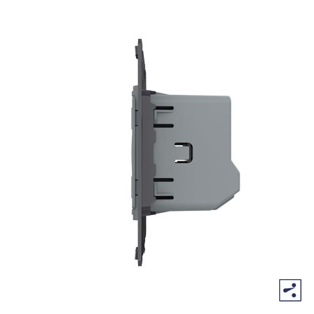 Двухклавишный проходной сенсорный выключатель (механизм) Livolo