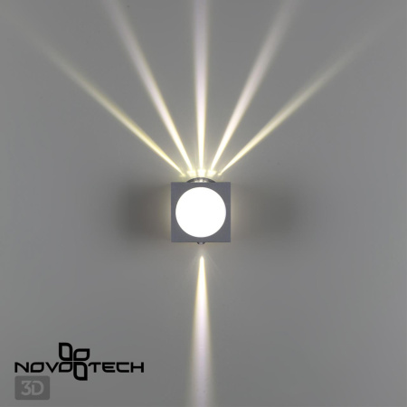 Ландшафтный настенный св-к IP54 LED 4000K 8W 85-265V CALLE темно-серый D NOVOTECH