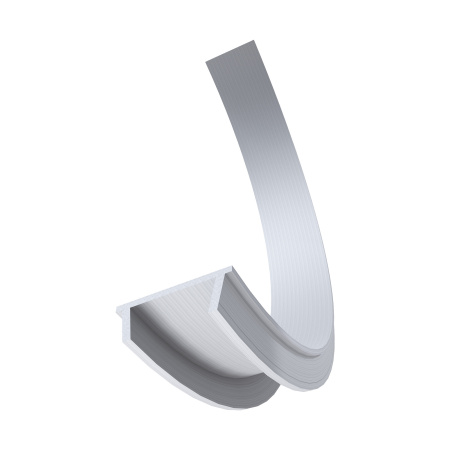 GM-08-35 Профиль алюминиевый для светодиодной ленты, анод., П-образный, гибкий, накладной, серебро, 17,2х5,9мм, 2м, шир. ленты до 10мм, индивидуальная