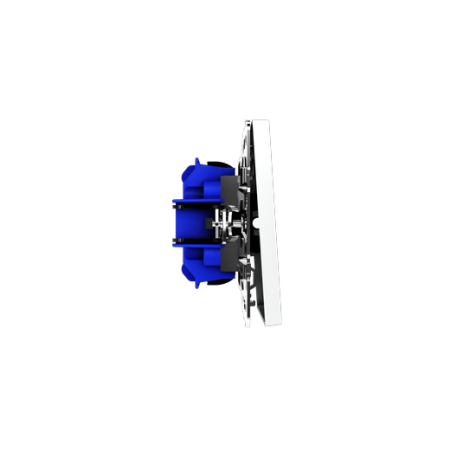 Выключатель с самовозвратом встраиваемый Voltum S70 одноклавишный 10А, (белый матовый)