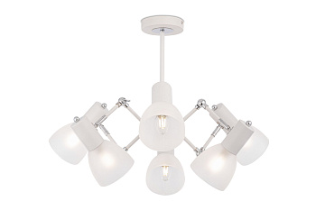 Люстра 6*E14 40Вт Белый и Хром IP20 Avery FR5080PL-06W Freya
