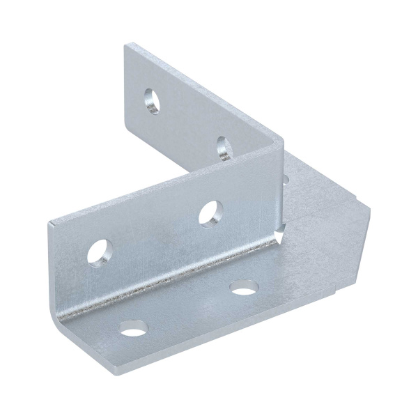 Уголок крепежный 90 градусов, двухлучевой, 8 отверстий, горячецинкованный DKC