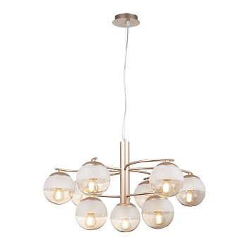 Подвесной светильник 9*E14 40Вт Матовое Золото IP20 Ostin FR5018PL-09G Freya