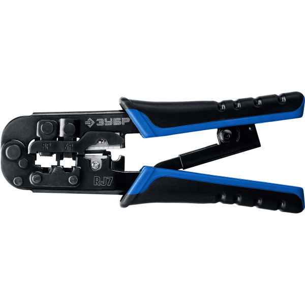 RJ-7 кримпер универсальный, RJ45, RJ11/RJ12, Профессионал ЗУБР