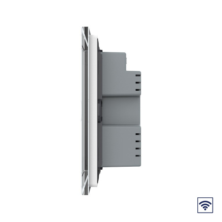 Сенсорный радиоуправляемый выключатель 4 клавиши 1 пост Белый UK стандарт Livolo