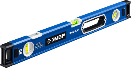 Мощный уровень 600 мм с рукоятками и зеркальным глазком Эксперт ЗУБР