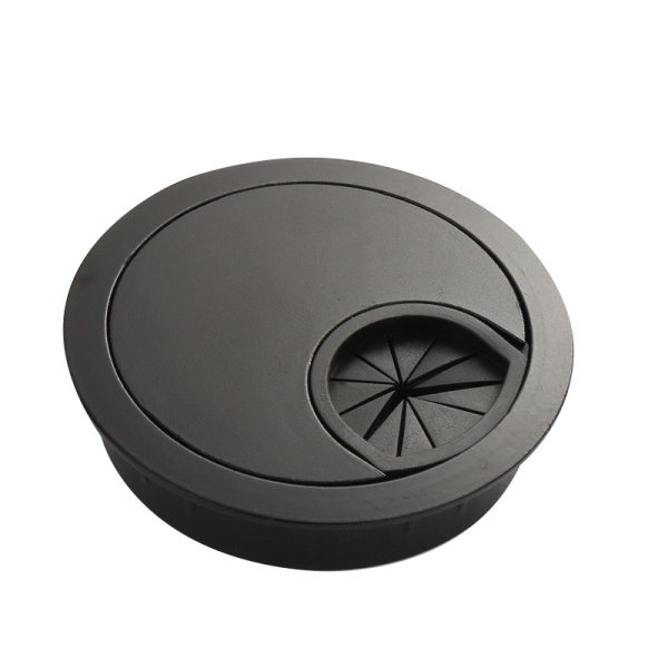 Donel Кабельный громмет ø80мм (лицевая панель ø90мм), черный, цинковый сплав