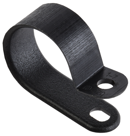 Скоба крепежная 20мм нейлоновая черная (50шт) IEK