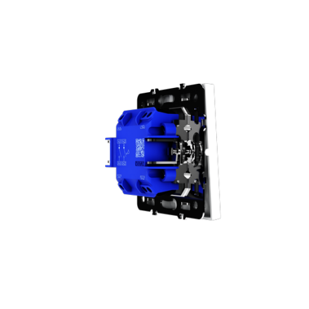 Выключатель с самовозвратом встраиваемый Voltum S70 двухклавишный 10А, (белый матовый)
