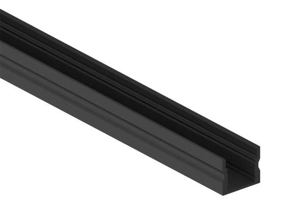 Donel Накладной алюминиевый профиль, 17,2х14,5х2000. Цвет: Черный матовый, RAL9005,Серия:DN8ALE