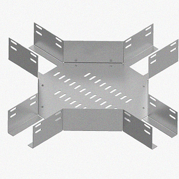 Лоток крестообразный перфорированный КМ 300х65 УТ1,5, горячее цинкование, S1,0