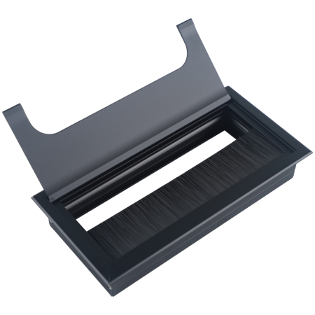 Donel Кабельный громмет (лючок) в стол, 160*80мм, цвет: черный