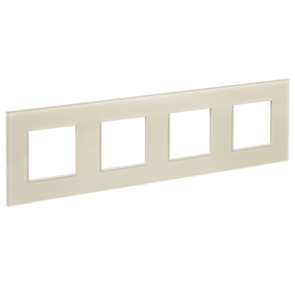 SKANDY Рамка 4-местная SK-F24B стекло беж. IEK