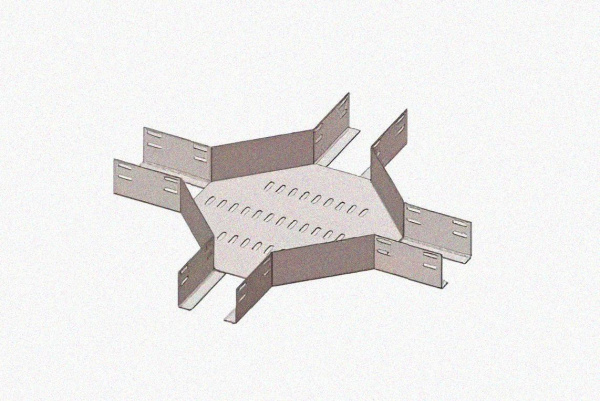 Лоток крестообразный глухой КМГ 100х80 УХЛ1, горячее цинкование S1,5
