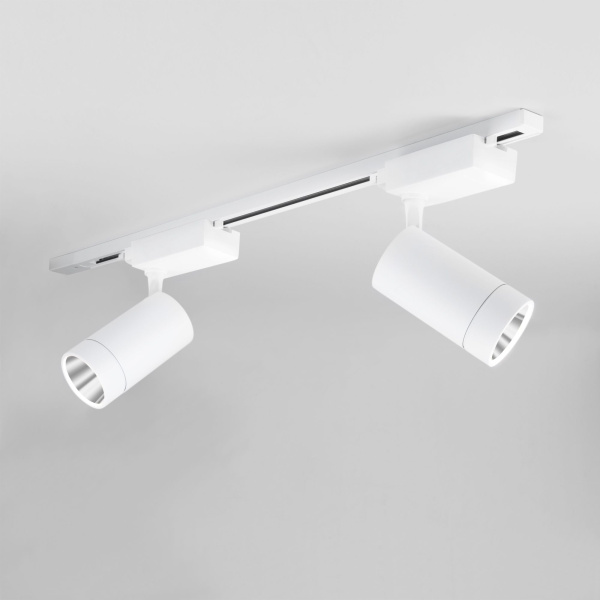 Трековый светодиодный светильник для однофазного шинопровода 40Вт 4200К белый, серебряный IP20 Baril (a046184) Elektrostandard
