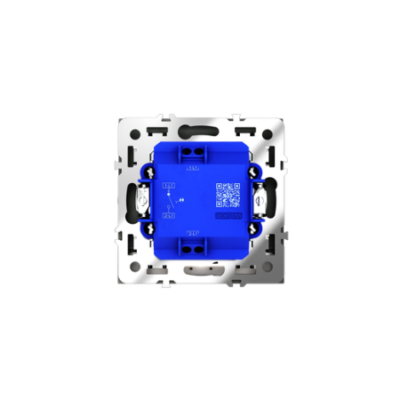 Выключатель встраиваемый Voltum S70 одноклавишный с подсветкой 10А, (титан)