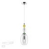 Подвес E14 1*40W 4893/1B BIZET хром/раноцветн./керамика/стекло ODEON LIGHT
