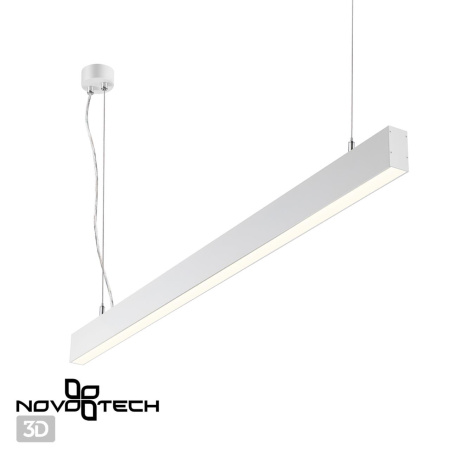 Св-к подвесной св/д IP20 LED 4000K 40W вниз + 12W вверх 220V ITER белый NOVOTECH