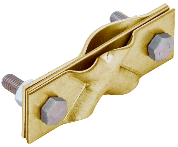 Зажим заземления диагональный стержень-полоса/пруток латунь IEK