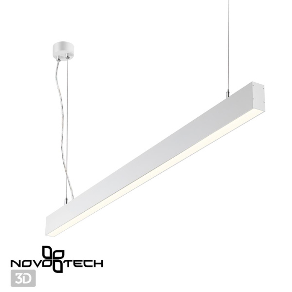 Св-к подвесной св/д IP20 LED 4000K 40W вниз + 12W вверх 220V ITER белый NOVOTECH