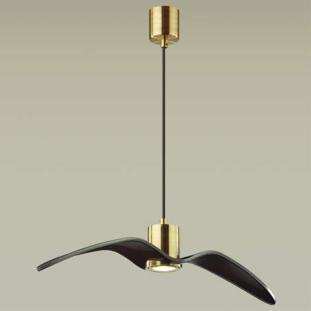 Подвес GU10 1*5W BIRDS чёрный/бронзовый/стекло B ODEON LIGHT