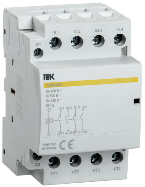 Контактор модульный КМ63-40М AC/DC IEK