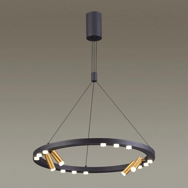 Подвесной св-к LED 48W 4000K BEVEREN черный/золотистый/металл ODEON LIGHT