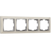 Snabb Рамка на 4 поста (слоновая кость/хром) Werkel