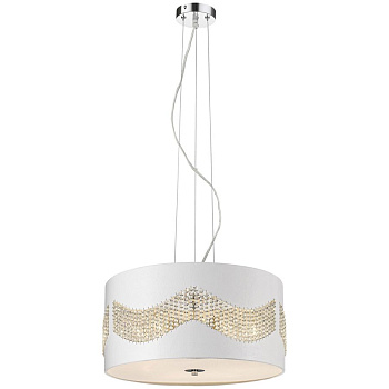 Светильник подвесной Хром, Белый/Белый, Прозрачный E27 6*40Вт WE349.06.003 WERTMARK