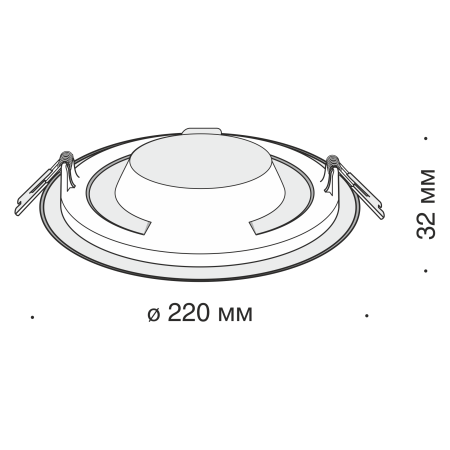 Встраиваемый светильник 18Вт 3000K Белый IP20 Stockton DL017-6-L18W Technical